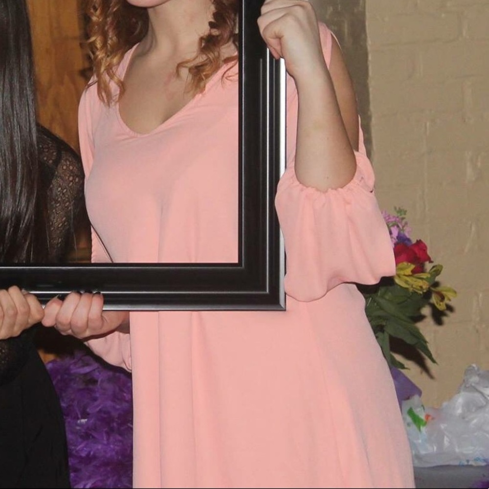 Slit arm pale pink dress (Need to sell!)